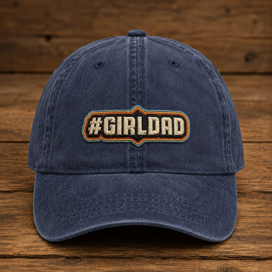 #Girldad Washed Cap - washed cap - front view