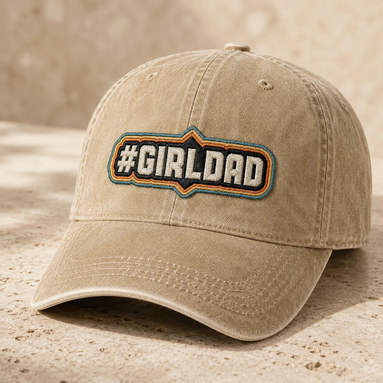 #Girldad Washed Cap - washed cap - side view