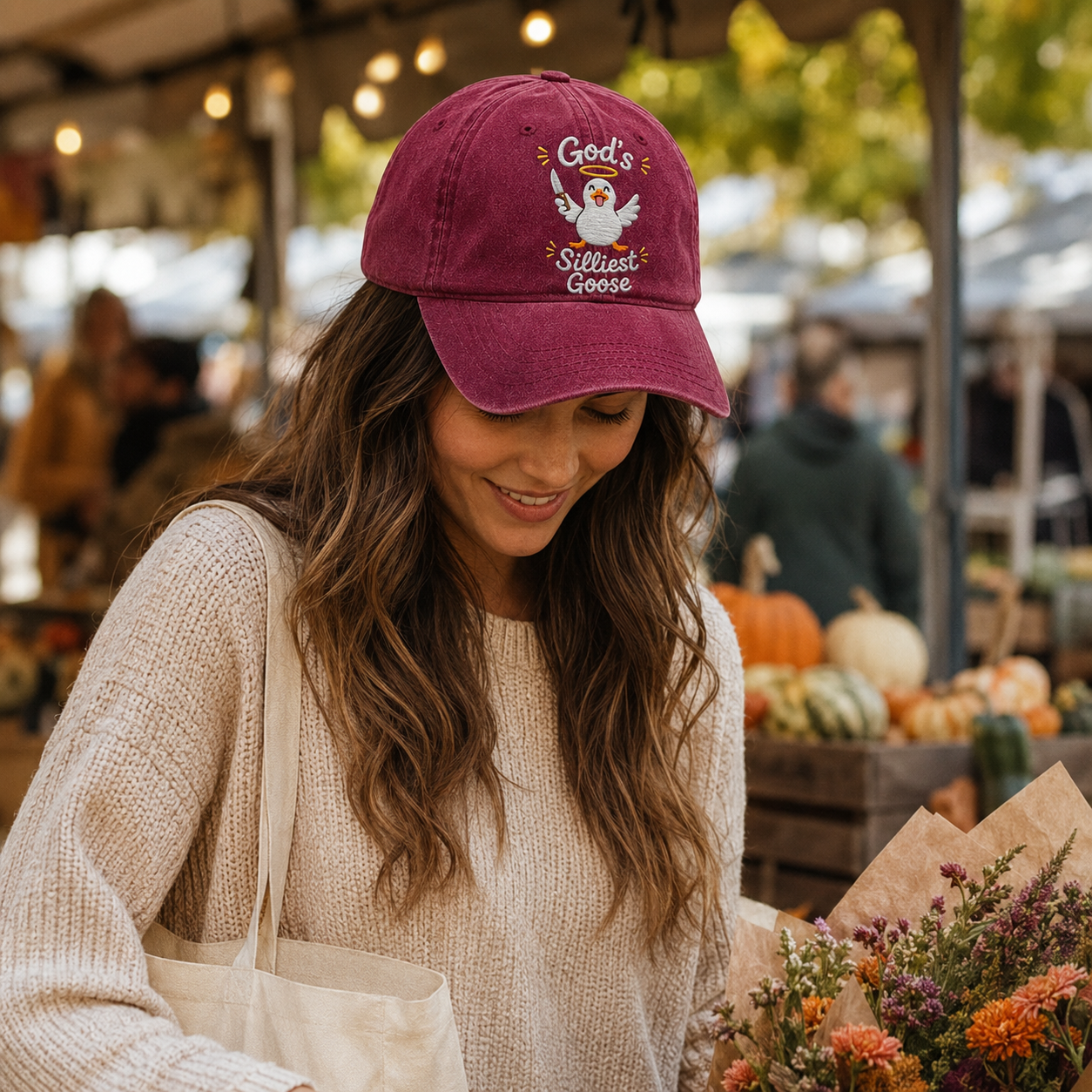 God's Silliest Goose Washed Cap - Washed Cap - lifestyle