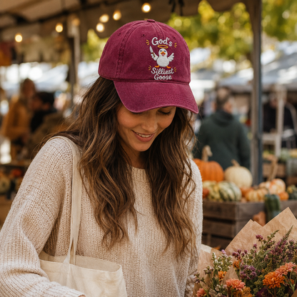 God's Silliest Goose Washed Cap - Washed Cap - lifestyle