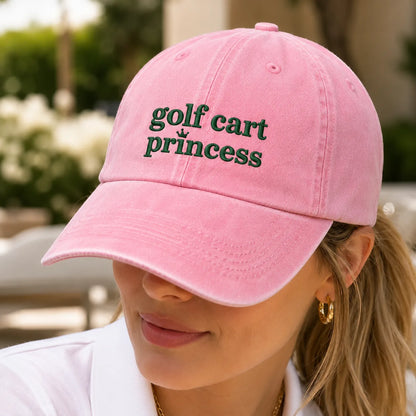 Golf Cart Princess Washed Cap - washed cap - alternate angle