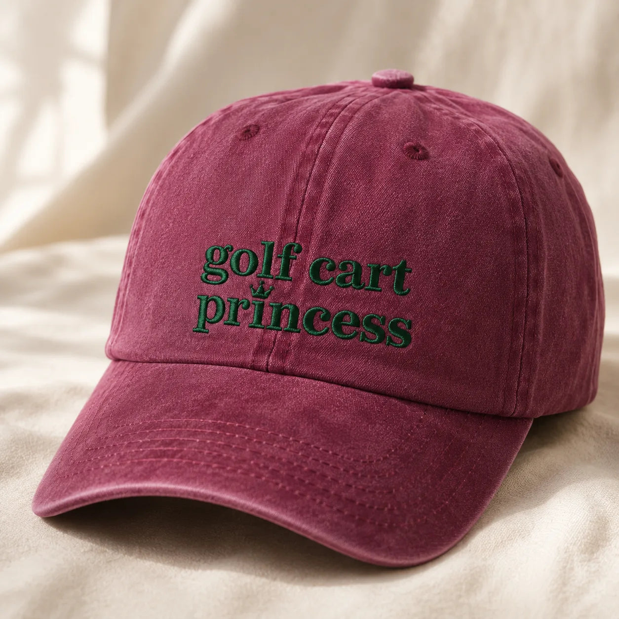 Golf Cart Princess Washed Cap - washed cap - lifestyle