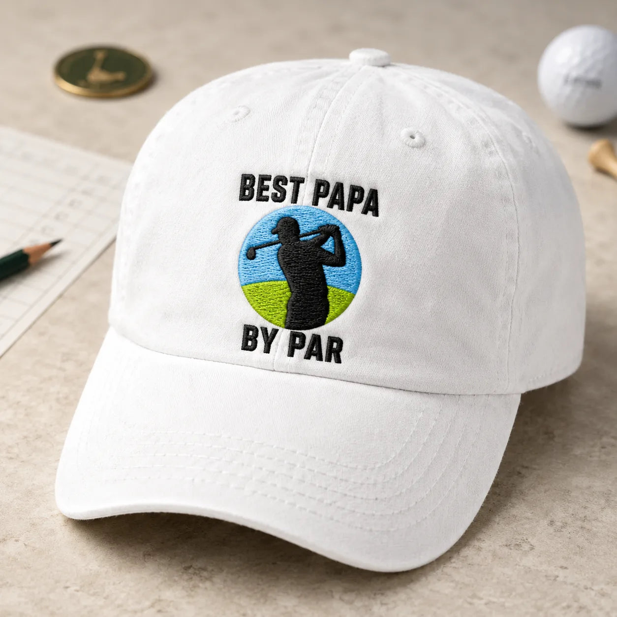 Golf Papa Washed Cap - washed cap - front view
