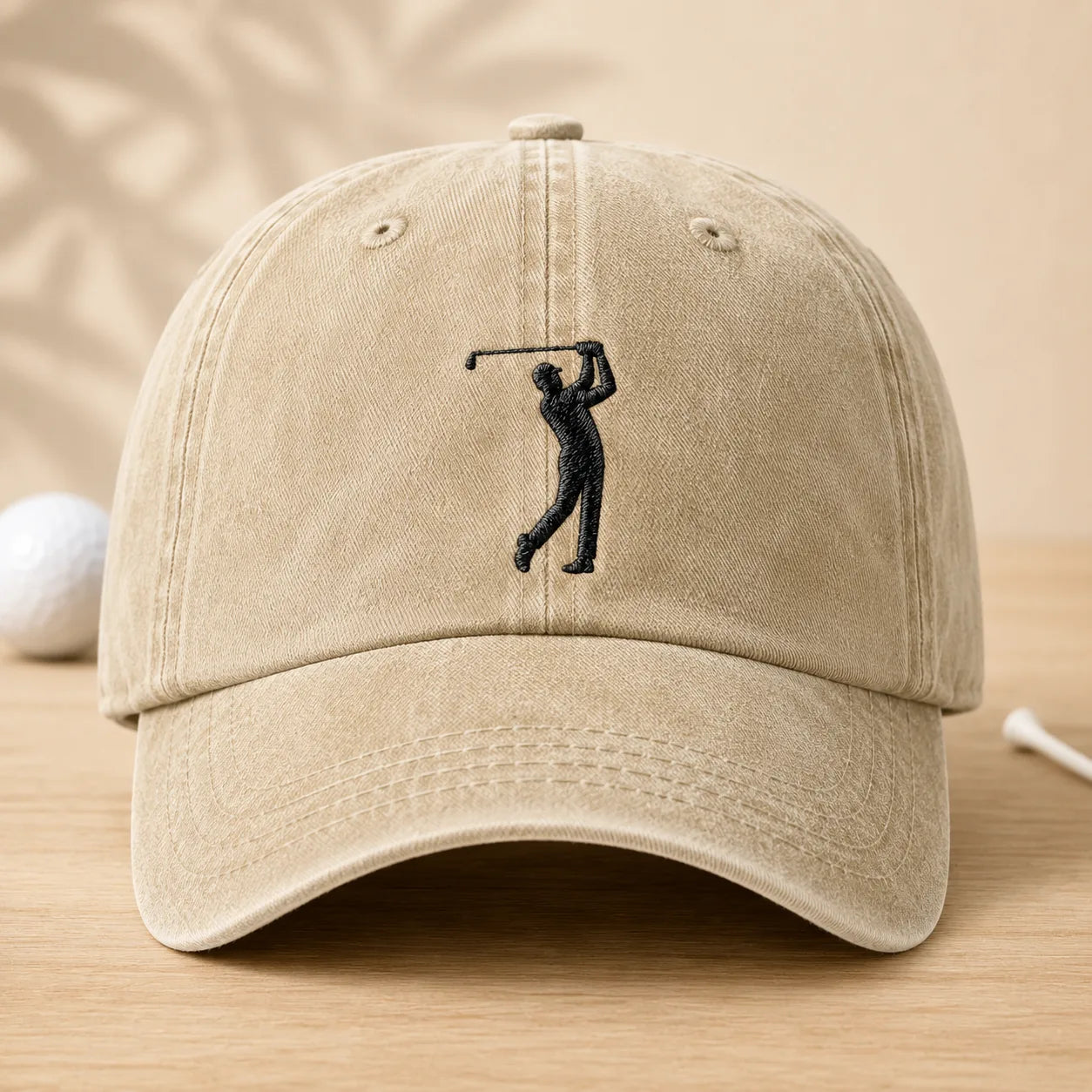 Golf Swing Washed Cap - washed cap - front view