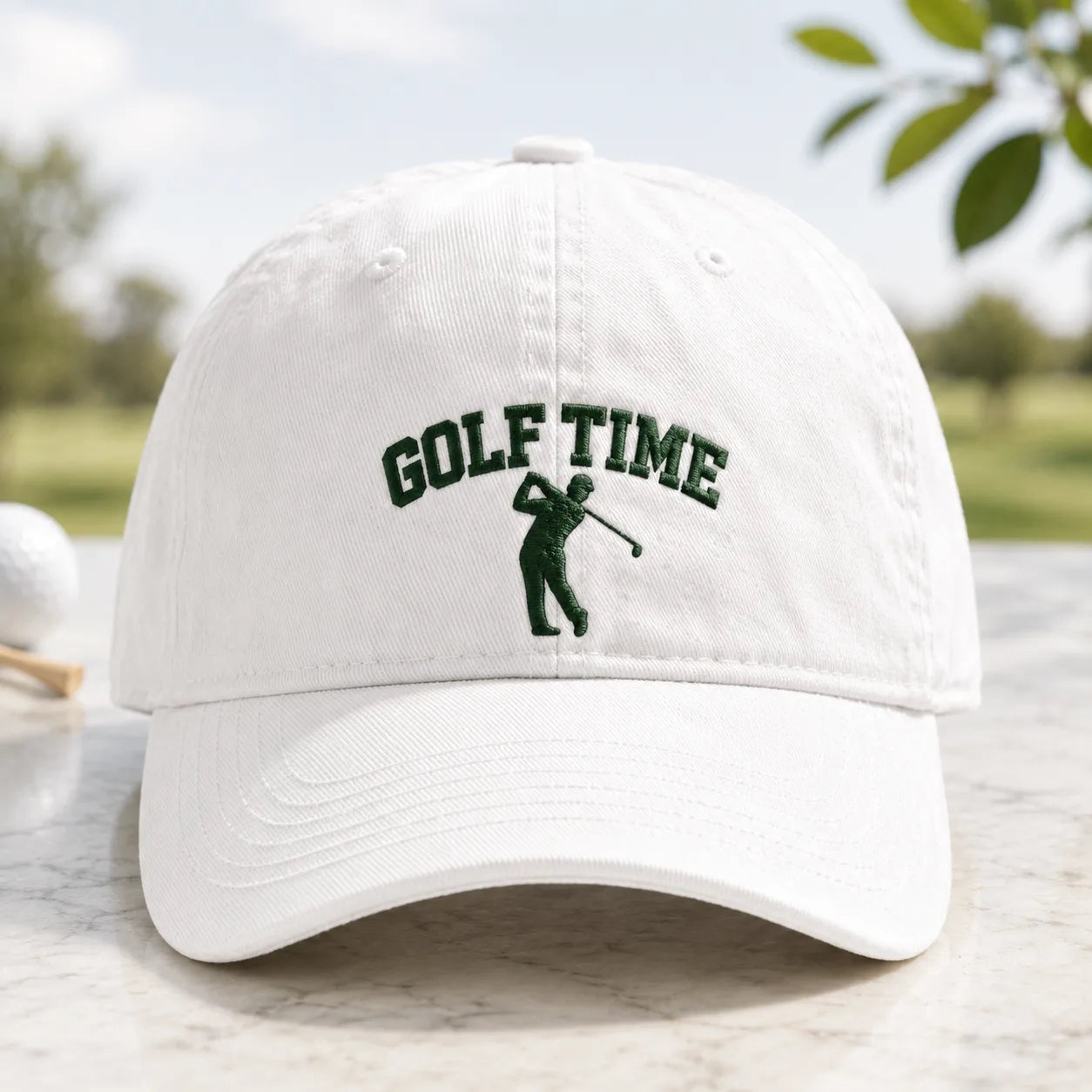 Golf Time Washed Cap - washed cap - front view