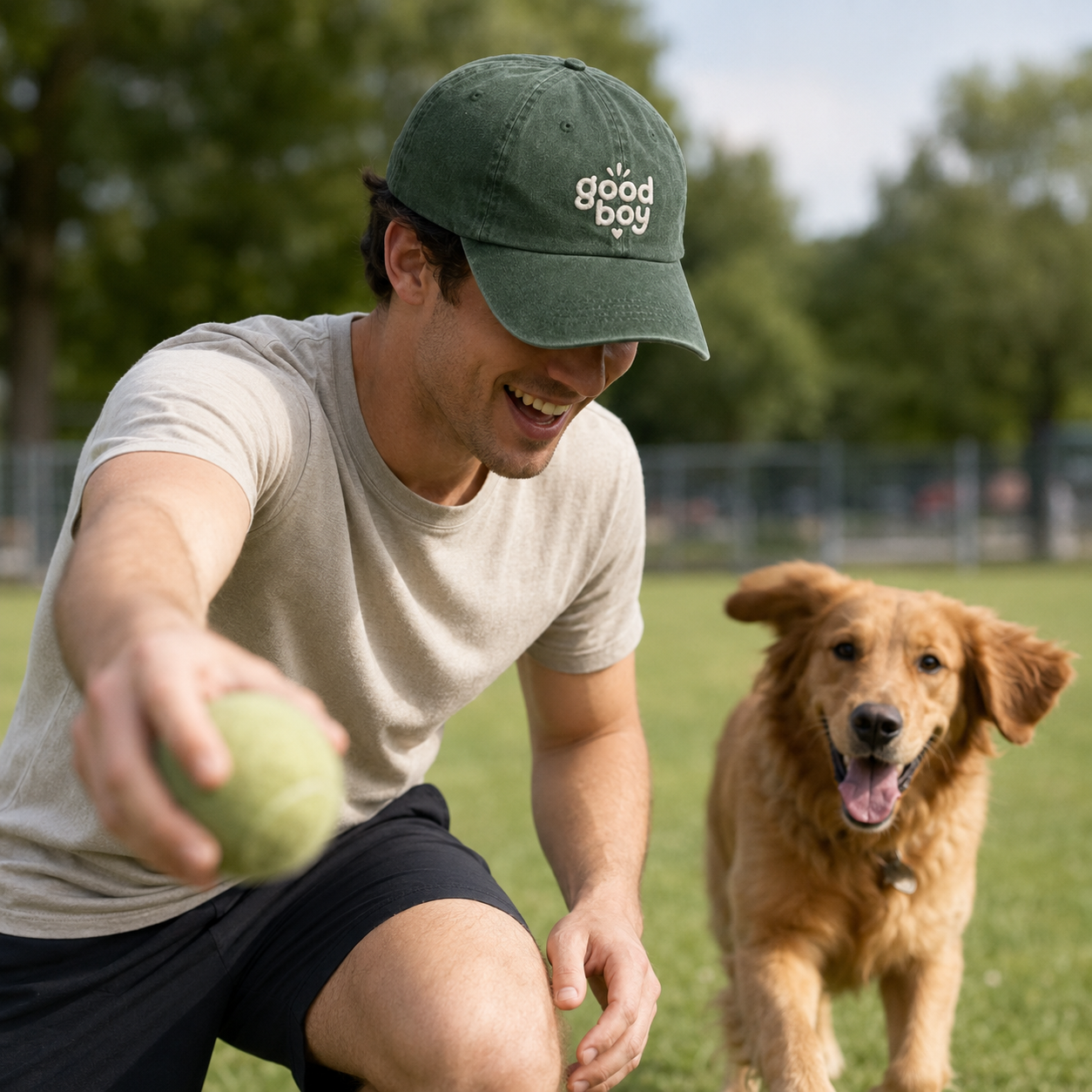 Good Boy Embroidered Washed Cap - Washed Cap - detail