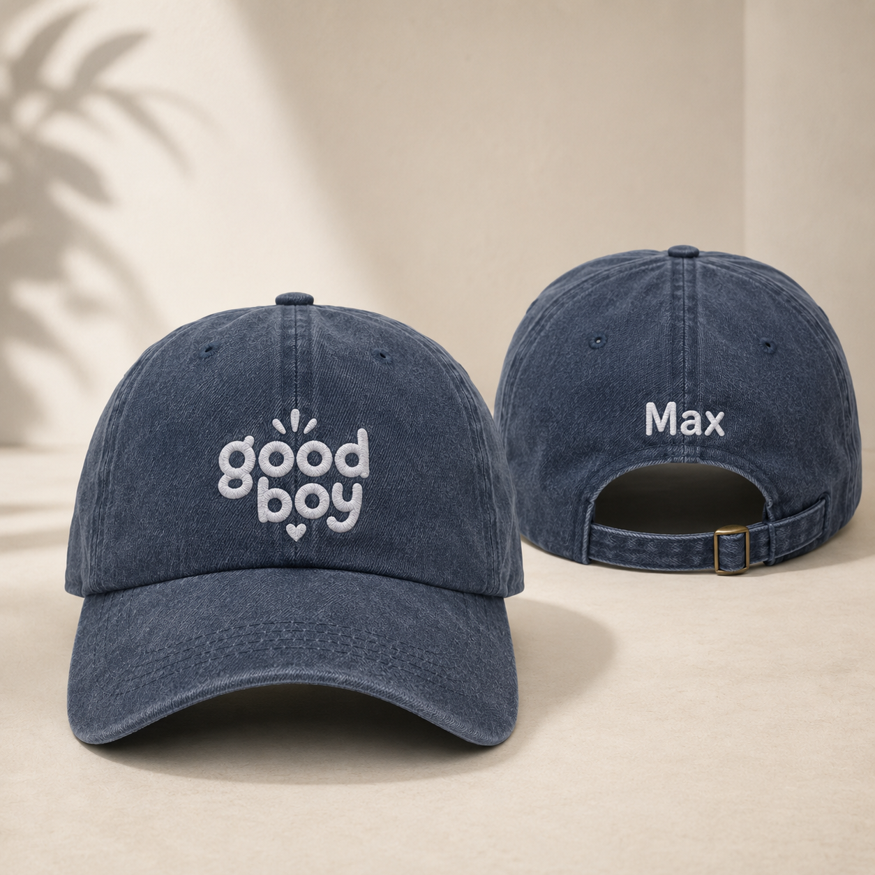 Good Boy Embroidered Washed Cap - Washed Cap - front view