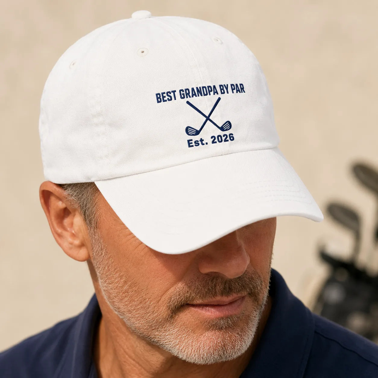 Grandpa By Par Washed Cap - washed cap - front view
