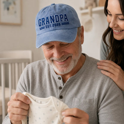 Grandpa Est. 2026 Washed Cap - washed cap - alternate angle