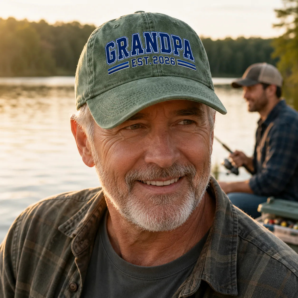 Grandpa Est. 2026 Washed Cap - washed cap - detail