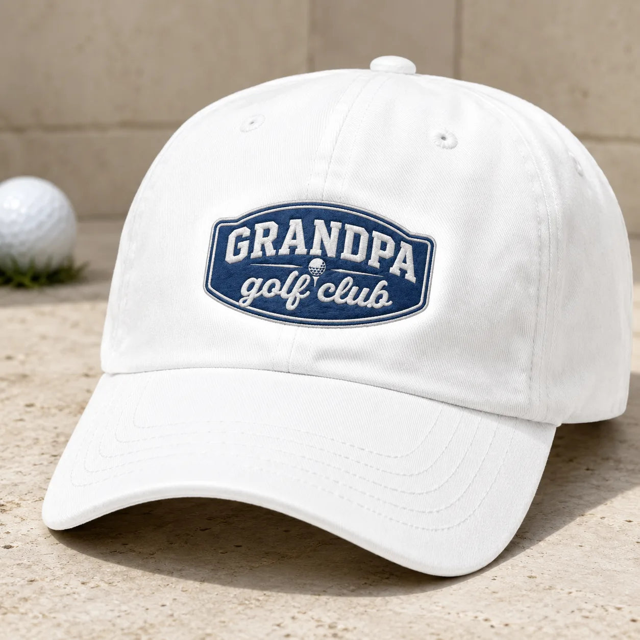 Grandpa Golf Club Washed Cap - washed cap - front view
