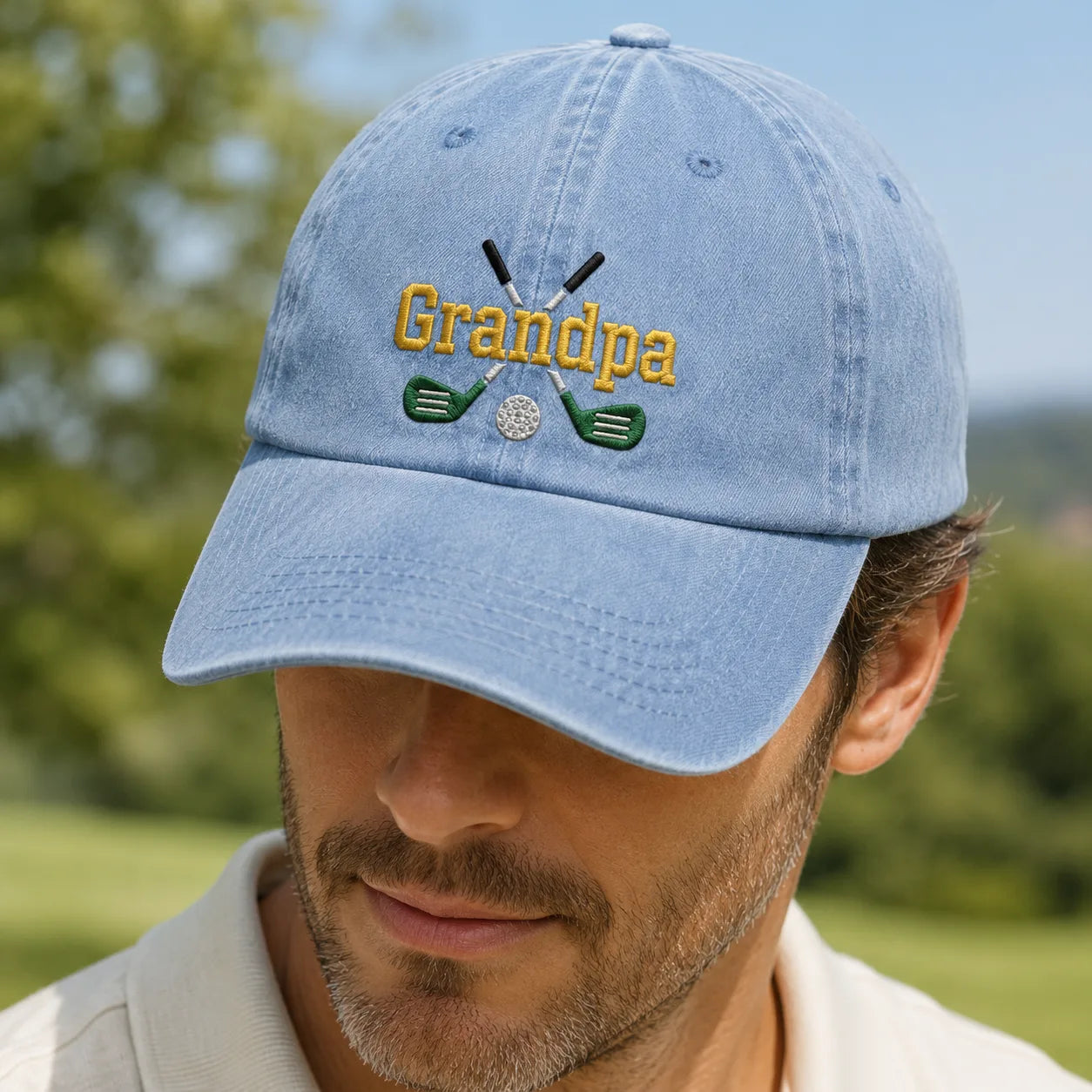 Grandpa Golf Washed Cap - washed cap - alternate angle