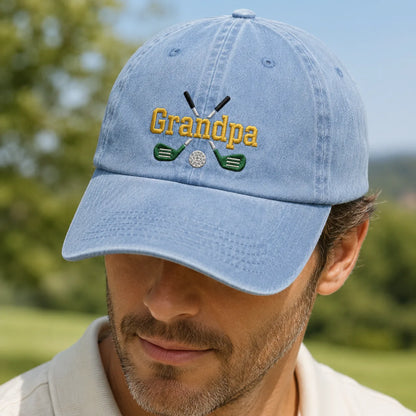 Grandpa Golf Washed Cap - washed cap - alternate angle