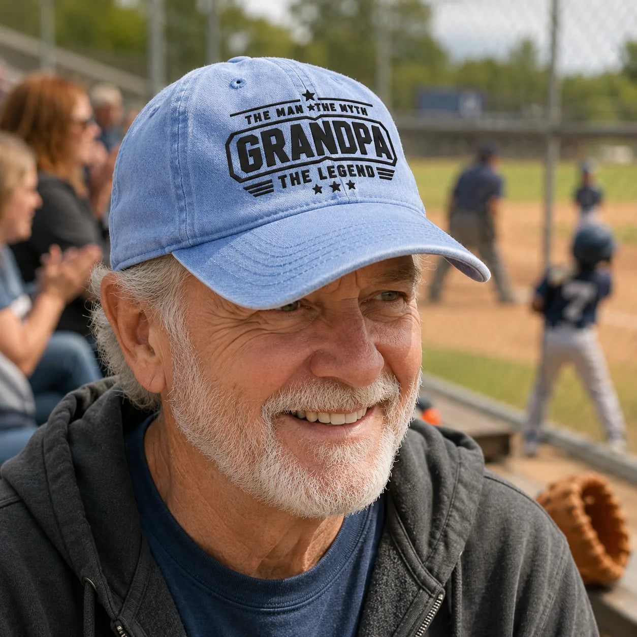 Grandpa The Man The Myth The Legend Washed Cap - washed cap - alternate angle