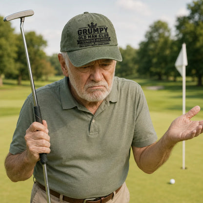 Grumpy Old Man Club Washed Cap - washed cap - detail
