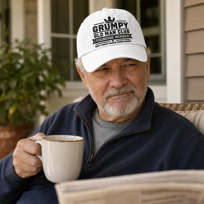 Grumpy Old Man Club Washed Cap - washed cap - side view