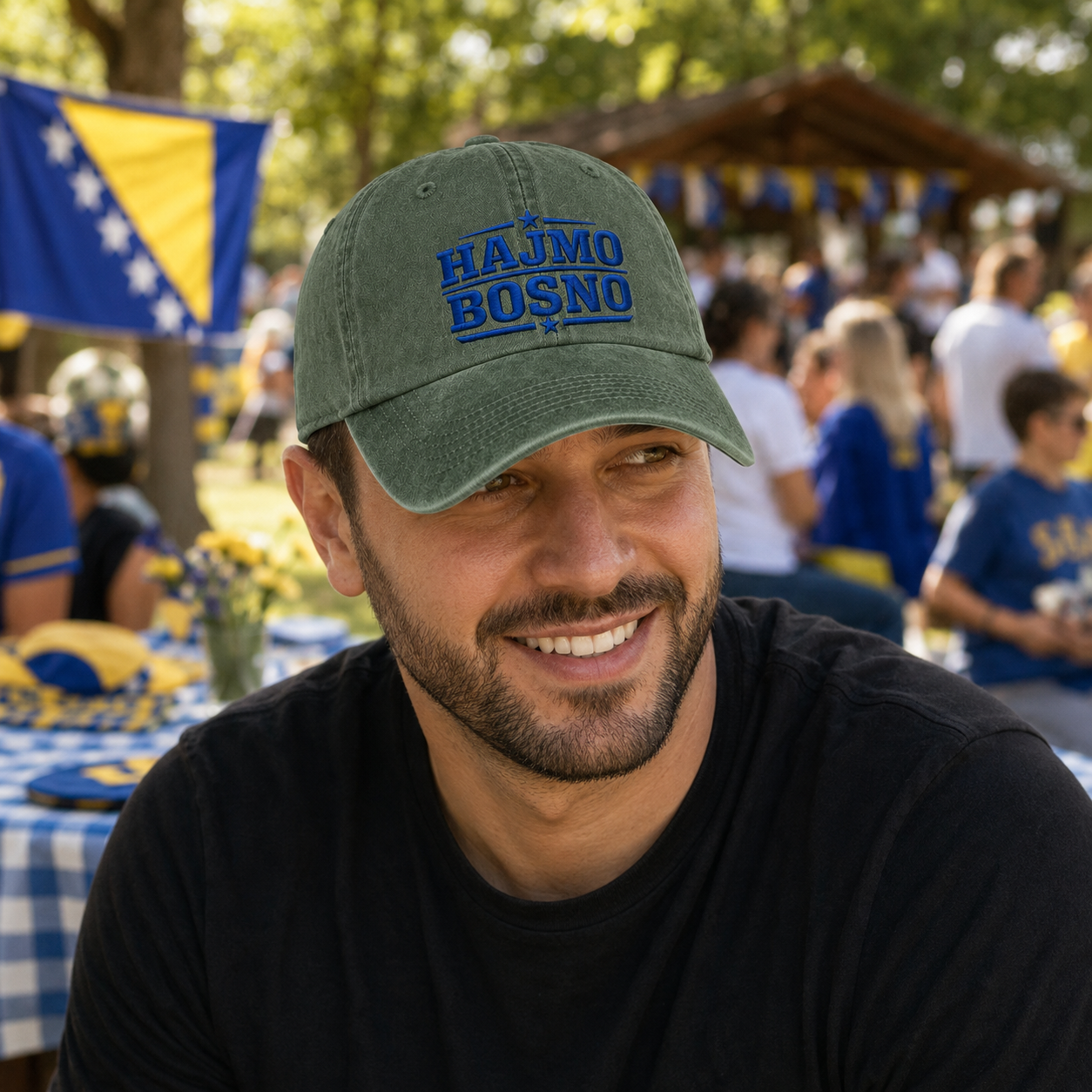 Hajmo Bosno Embroidered Washed Cap - Washed Cap - alternate angle