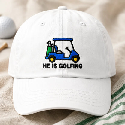 He Is Golfing Washed Cap - washed cap - alternate angle