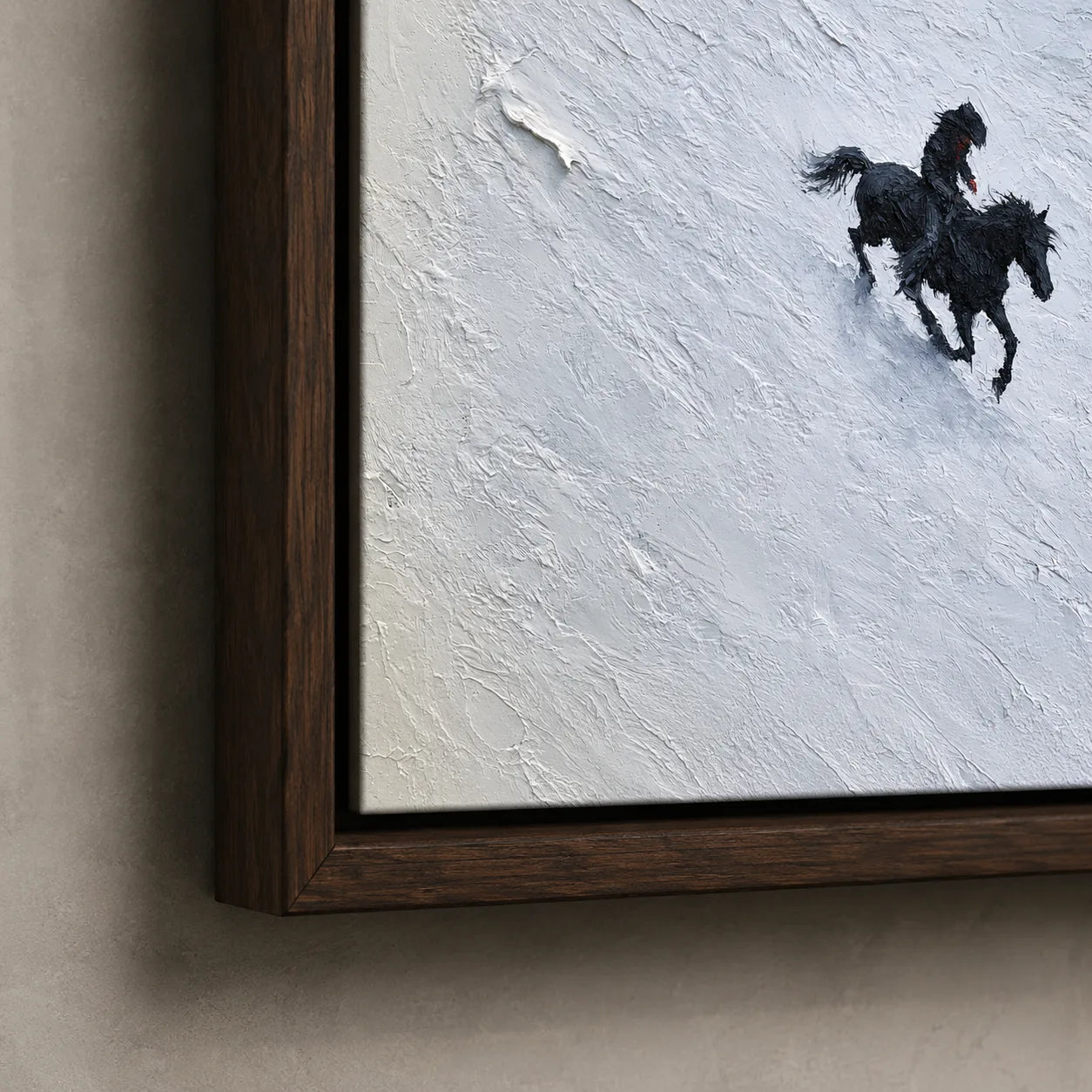 Horse Riders in Snow Wall Art Decor - Wall Art Decor - packaging
