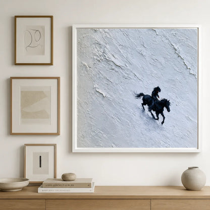 Horse Riders in Snow Wall Art Decor - Wall Art Decor - view 11