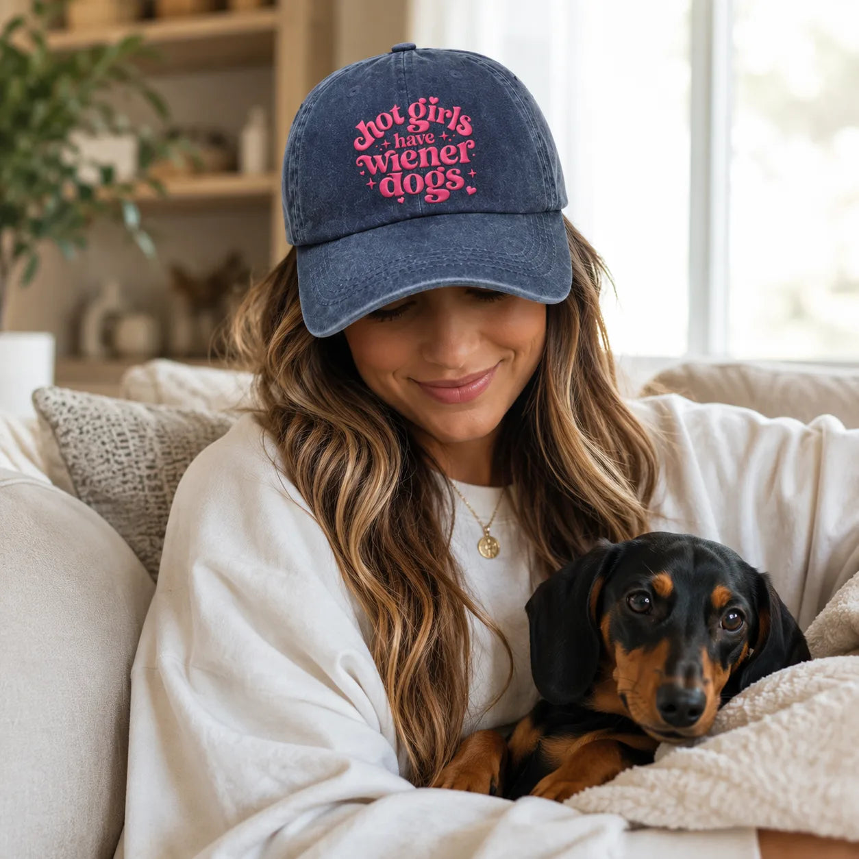 Hot Girls Have Wiener Dogs Washed Cap - Washed Cap - front view