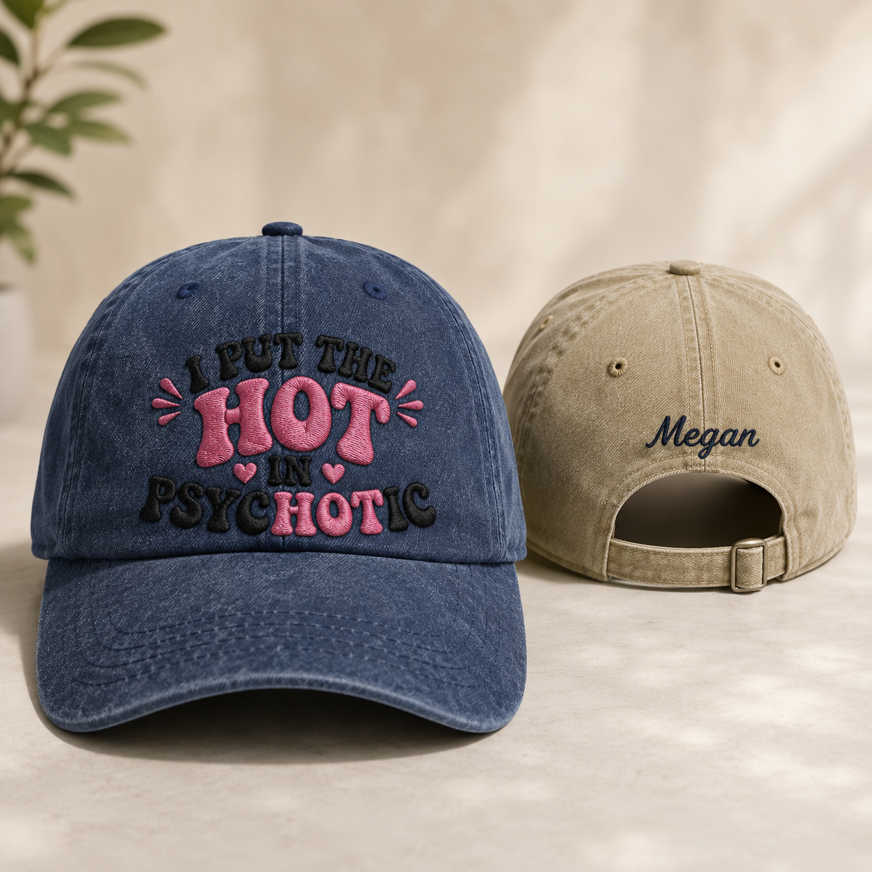 Hot In Psychotic Washed Cap - Washed Cap - front view