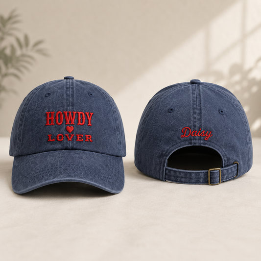 Howdy Lover Washed Cap - Washed Cap - front view