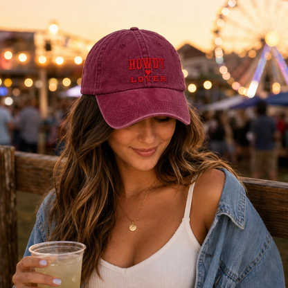 Howdy Lover Washed Cap - Washed Cap - lifestyle