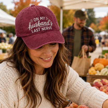 Husband's Last Nerve Washed Cap - Washed Cap - lifestyle