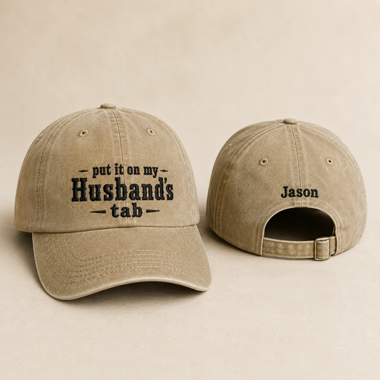 Husband's Tab Washed Cap - Washed Cap - front view