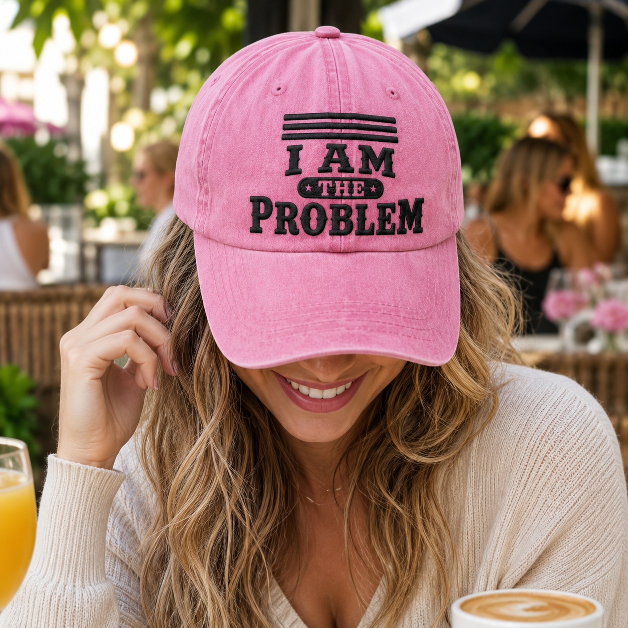 I Am The Problem Washed Cap - Washed Cap - alternate angle