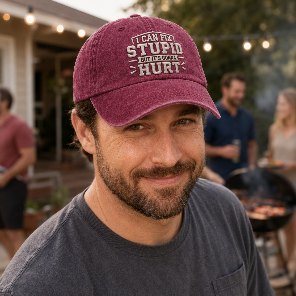 I Can Fix Stupid Washed Cap - Washed Cap - front view