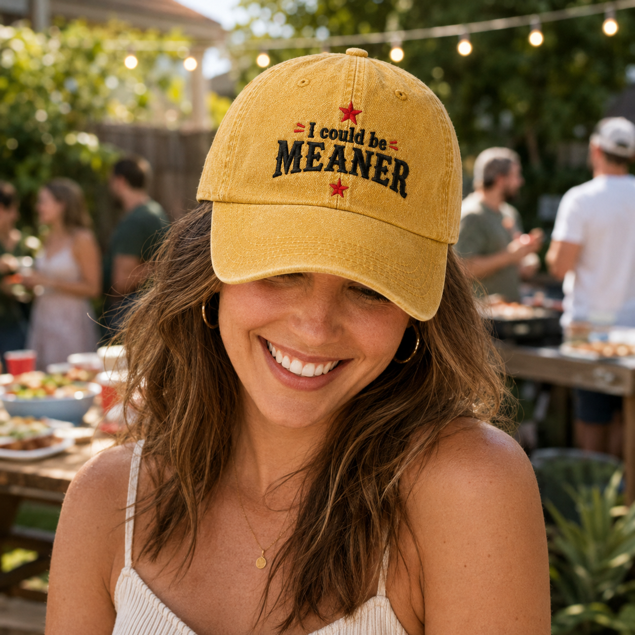 I Could Be Meaner Washed Cap - Washed Cap - alternate angle