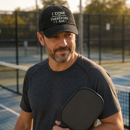 I Dink Therefore I Am Embroidered Washed Cap - Washed Cap - lifestyle