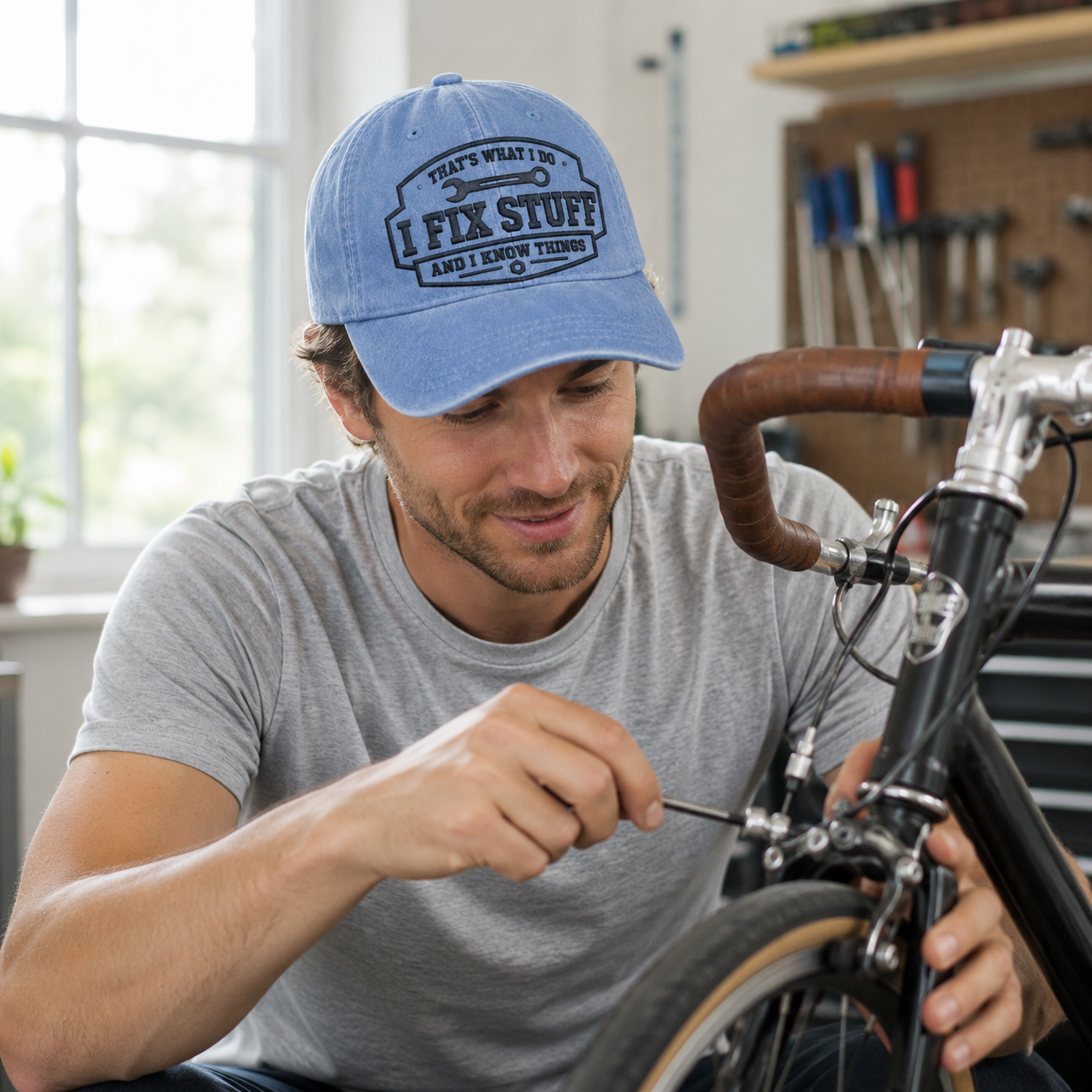 I Fix Stuff Washed Cap - Washed Cap - alternate angle
