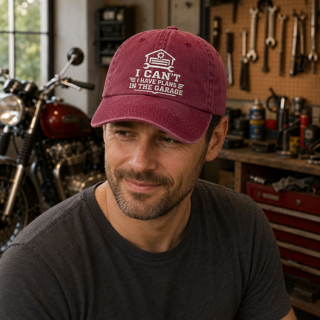 I Have Garage Plans Washed Cap - Washed Cap - detail