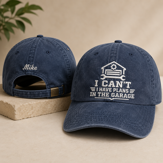 I Have Garage Plans Washed Cap - Washed Cap - front view
