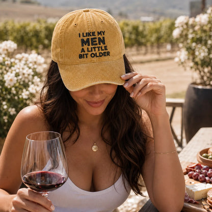 I Like My Men A Little Bit Older Washed Cap - Washed Cap - lifestyle