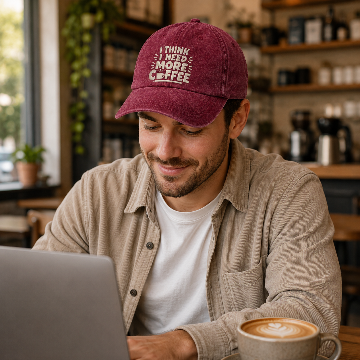 I Need More Coffee Washed Cap - Washed Cap - lifestyle