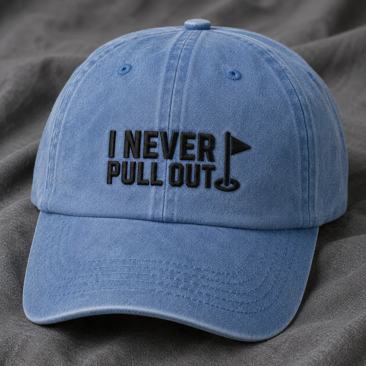 I Never Pull Out Golf Washed Cap - washed cap - lifestyle