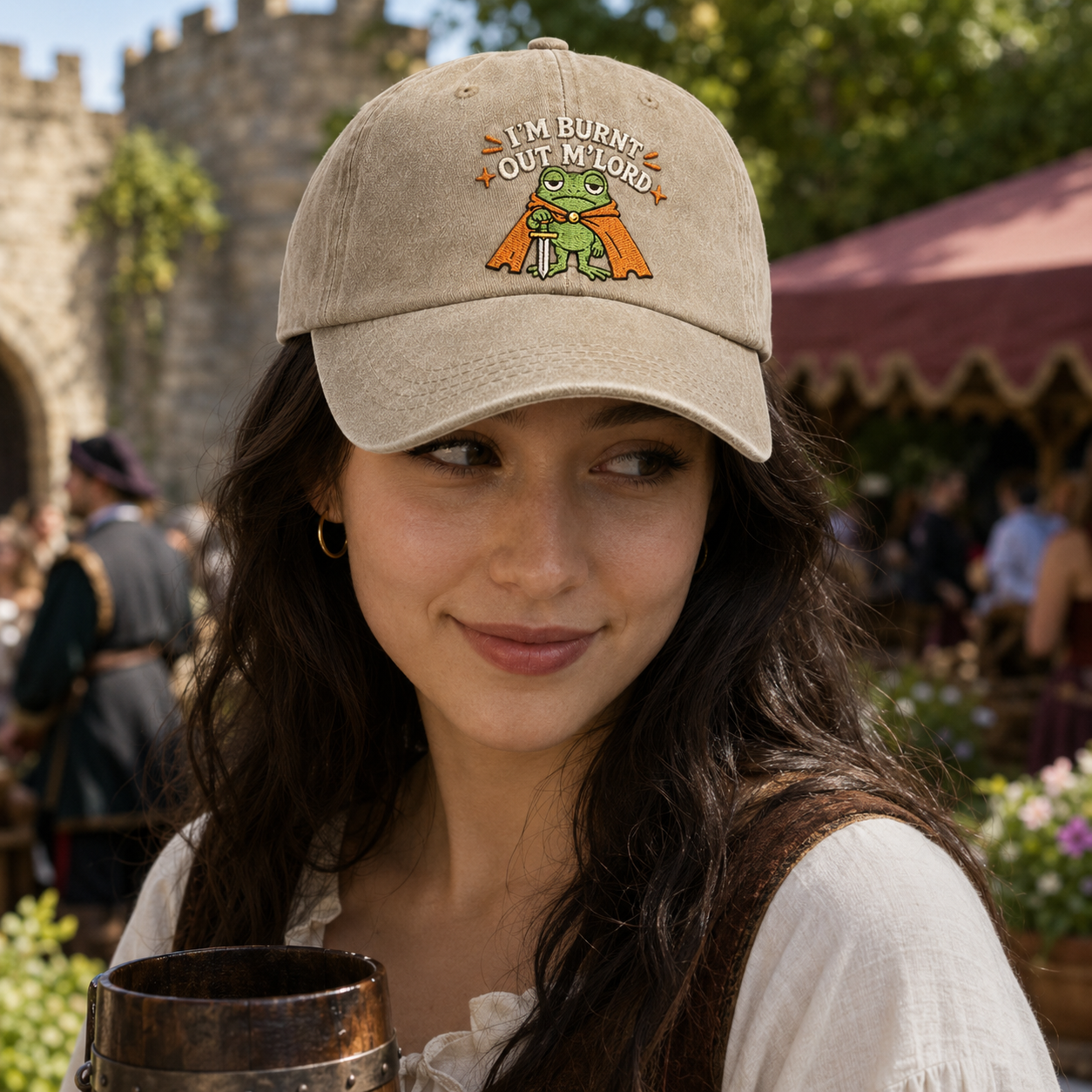 I'm Burnt Out M'Lord Embroidered Washed Cap - Washed Cap - lifestyle