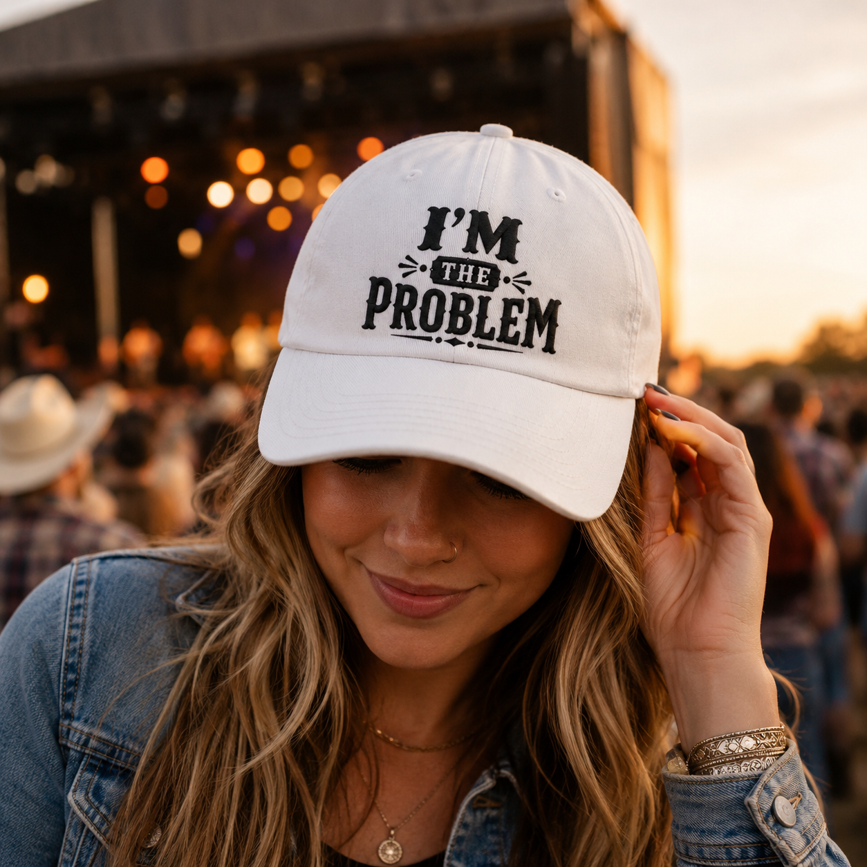 I'm the Problem Washed Cap - Washed Cap - side view