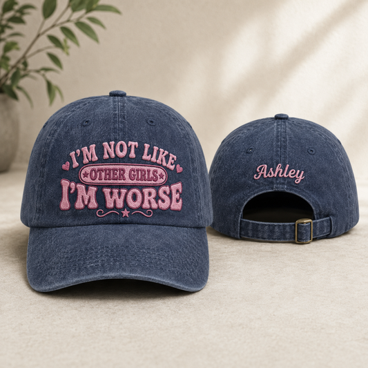 I'm Worse Washed Cap - Washed Cap - front view