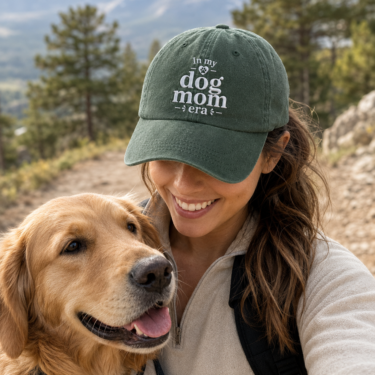 In My Dog Mom Era Washed Cap - Washed Cap - detail