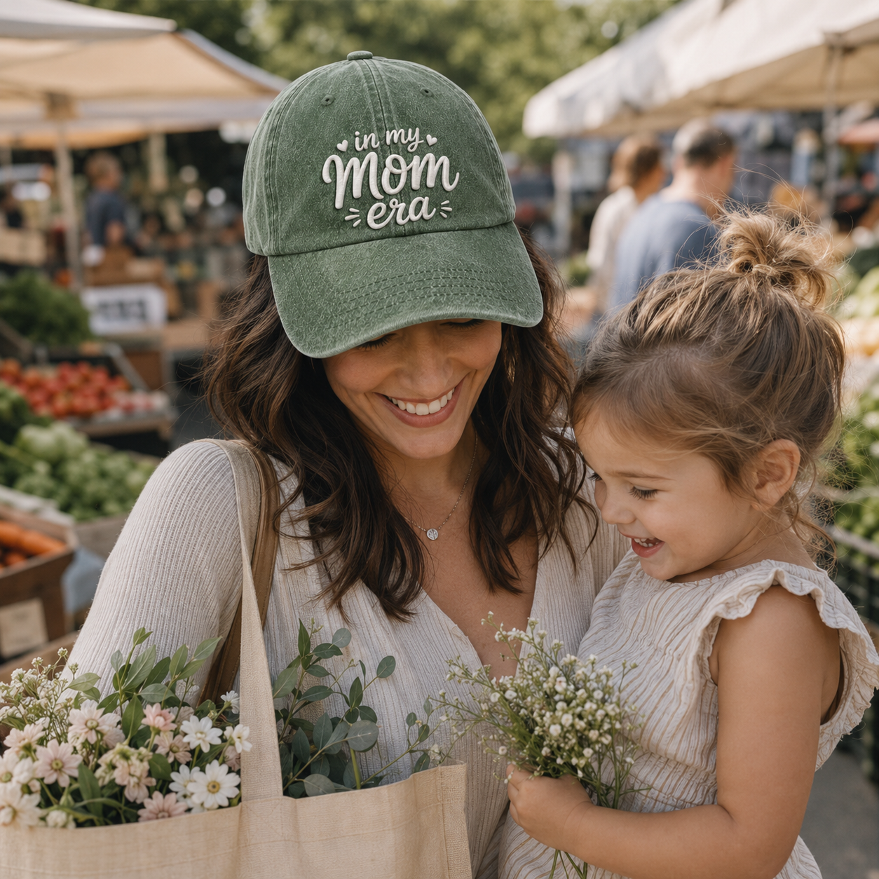 In My Mom Era Embroidered Washed Cap - Washed Cap - alternate angle