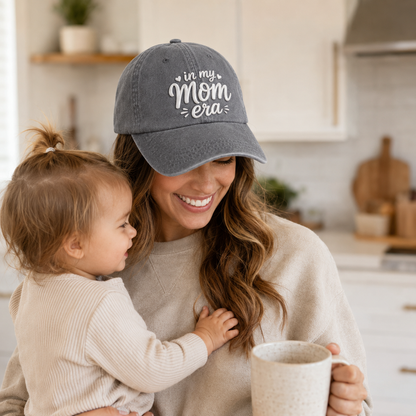 In My Mom Era Embroidered Washed Cap - Washed Cap - lifestyle