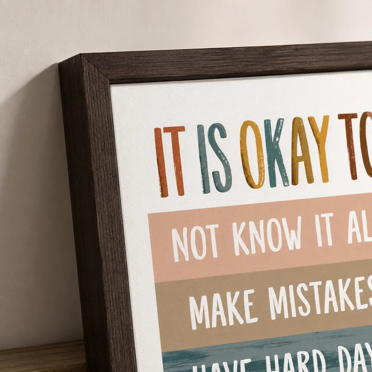 It Is Okay Self Acceptance Wall Art Decor - Wall Art Decor - packaging