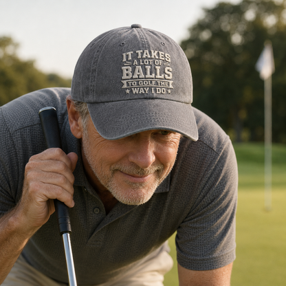 It Takes Balls Golf Washed Cap - Washed Cap - alternate angle