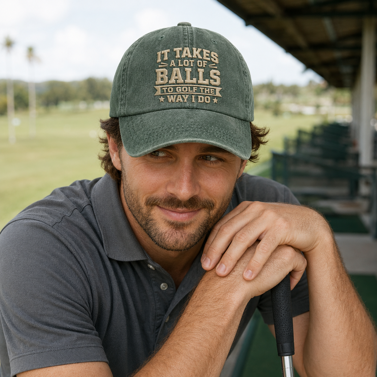 It Takes Balls Golf Washed Cap - Washed Cap - detail