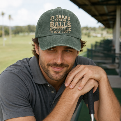 It Takes Balls Golf Washed Cap - Washed Cap - detail